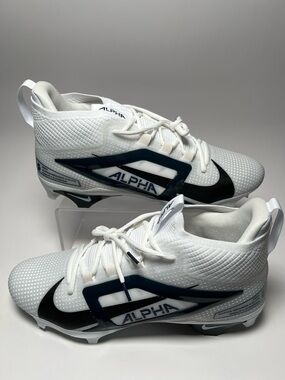 Nike Mens Alpha Menace 4 Elite Football Cleats FZ7701-105 White Black Size 13